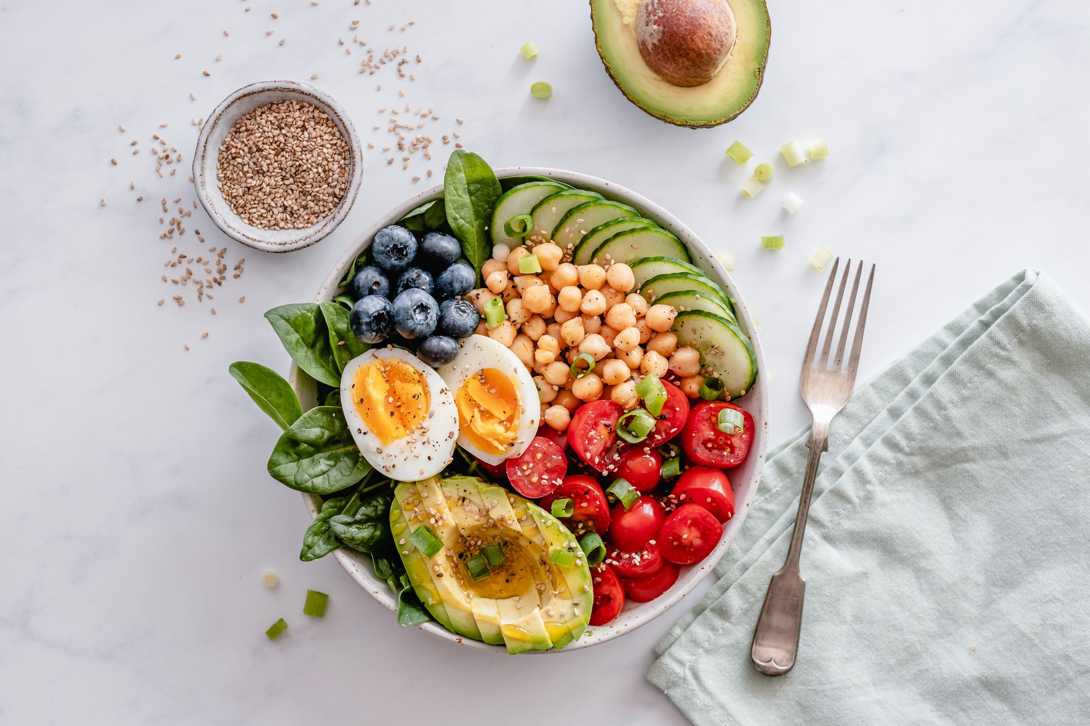 Menú semanal para comer sano en verano. 